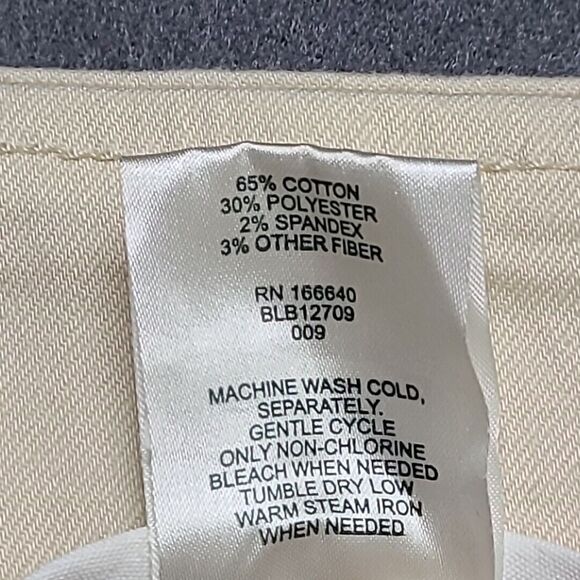 Blair Womens Jeggings 18 Elastic Waist Pullon Slim Beige Light Jeans - Picture 6 of 9